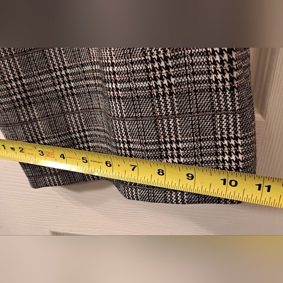 Black Herringbone Trousers Stove Pipe Legs - Picture 6 of 13